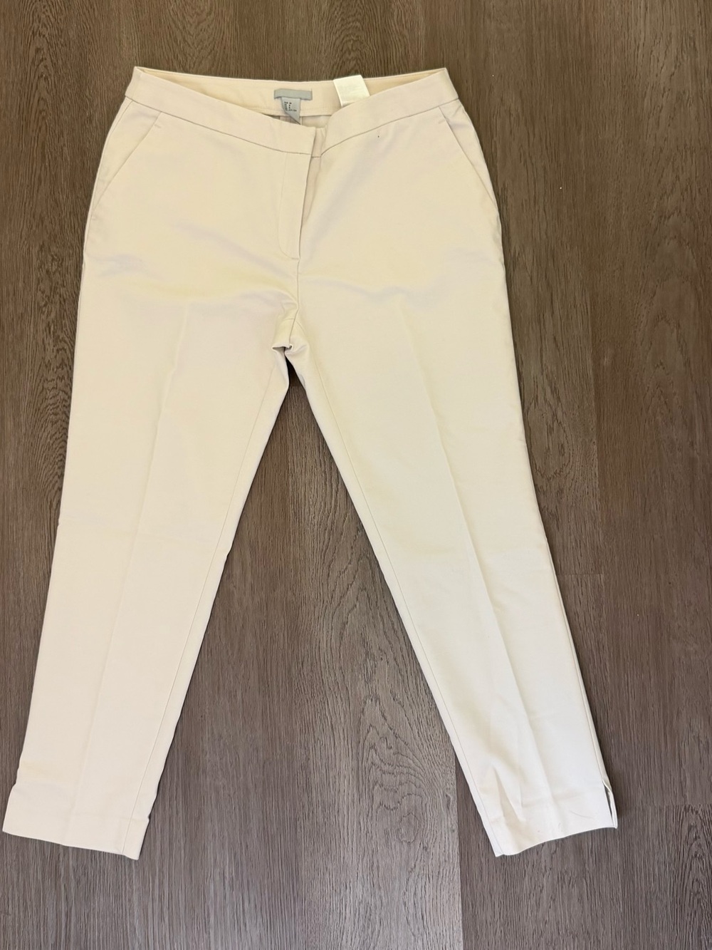 Men’s Cream Slim Dress Pants #ed